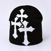 Gorro de Calle Frío con Personalidad Jacquard Cruzado, Gorro de Lana, Unisex, Gorro de Punto Jacquard, Gorro Cortavientos