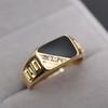 Anillo de hombre con diseño de explosión de aceite triangular creativo de Wish AliExpress, venta al por mayor.