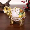 Cenicero de Elefante Estilo Europeo con Tapa, Creativo Cenicero Retro para Sala de Estar y Hogar de Lujo Ligero, Cenicero de Alta Gama de Moda