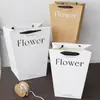 Bolsa Tote Trapezoidal Sin Ventana Bolsa de Regalo Ramo de Flores Bolso de Mano Empaque Caja de Arreglo Floral en Forma de T Venta al por Mayor