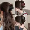 Gipsofila Ano Novo Clipe Vermelho Estilo Chinês Grampo de Cabelo Diamante Estrelado Meio Círculo Médio com Acessórios para Meio Cabelo