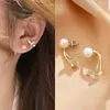 Brincos Elegantes Personalizados Estilo Coreano Simples Nicho Argola de Prata S925 Novos Brincos de Luxo para Mulheres Brincos de Pérola Atacado