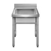 Fregadero Comercial Engrosado de Acero Inoxidable, Lavabo para Verduras de una o Doble Cubeta, Fregadero de Desinfección y Lavado de Platos, Versión Doméstica para Lavado de Manos