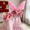 Decoración de Boda DIY de Mariposa de Malla de Ensueño Fondo para Fotos de la Novia Traje Popular de Mariposas Artificiales para Boda