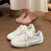 Zapatillas de entrenamiento blancas estilo ballet para mujer, nueva colección de otoño 2026, ligeras y transpirables, zapatillas casual versátiles