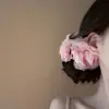 Clip de Flor de Rosa de Malla Atmosférica Clip de Tiburón Elegante de Hada Accesorios para el Cabello Clip para Coleta Lateral Retro Atmosférico
