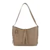 Bolsa de Axila Moda Retrô Feminina Grande Capacidade Bolsa para o Dia a Dia Textura Simples Alça Larga de Ombro Bolsa Pequena Feminina de Ombro Cruzado
