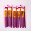 Stock Listo del Fabricante 10 Brochas de Maquillaje Color Caramelo Brochas de Maquillaje de Fibra Herramientas de Belleza Set de Brochas de Maquillaje para Principiantes Venta al por Mayor