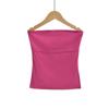 Top sexy sin tirantes de moda para mujer, nuevo chaleco elástico ajustado con doble abertura sin mangas de verano