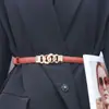 Estilo Calle Europeo y Americano Hebilla de Cadena Ajustable para Mujer Retráctil Moda Cinturón de Moda Literario Versátil Una Pieza Envío Directo