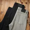 Calça Casual Masculina BURUEULLR de Luxo Leve, Slim Fit, com Elasticidade em Quatro Direções, Perna Reta, para Verão, Ultra-Fina, Respirável, Anti-Amassado