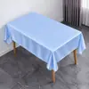 Venda Direta da Fábrica High-End Hotel Banquete Cena de Casamento Cor Sólida Retangular Seção Brilhante Tecido Toalha de Mesa Toalha de Mesa de Cetim