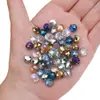 Cuentas sueltas de vidrio con agujero lateral, cuentas de rueda, 8MM, accesorios mágicos para joyería DIY, pulsera, collar, pendientes, accesorios para ropa, bolso