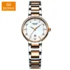 Relógio Feminino de Nova Nicho Transfronteiriço, Relógio de Quartzo à Prova d'Água com Pulseira de Aço, Relógio Feminino Simples, Fashion e Tendência