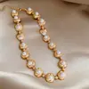 Joven Dama de Familia Rica~Pulsera Redonda de Perlas Geométricas Retro Francesa Pulsera de Lujo Ligero con Sensación de Alta Gama Joyería de Mano de Nicho de Moda