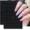 Novos Adesivos de Pintura Spray para Unhas com Estilo Japonês Noturno, Corte de Coração, Borboleta, Urso, Estrela Francesa, Modelo de Adesivos para Unhas