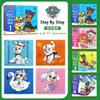 Livro de Desenho Patrulha Canina Livro de Colorir Desenho Livro 2-3-6 Anos Crianças Livro de Grafite Desenho Livro de Colorir Jardim de Infância Aprendizagem de Imagens Mar