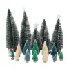 Decoração de Natal Mini Árvore de Natal Vitrine Micro Paisagem Arranjo Doméstico Pequena Árvore de Sisal Pequena Árvore de Agulha de Cedro