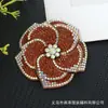 Parche de Tela Exquisito de Alta Gama con Flor de Pedrería 3D Material para Broche Hecho a Mano DIY Accesorios Decorativos para Ropa y Cabello