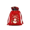 26 Novas Sacolas de Embalagem de Doces de Natal Desenho Animado TEMU Tecido de Algodão Xadrez Vermelho Bolsa Patchwork de Veludo Bolsa para Chocolate