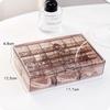 Caja de Almacenamiento de Joyas, Aretes, Aretes, Caja de Almacenamiento Compartimentada con Tapa, Caja de Almacenamiento de Collares y Joyas de Mano de Gran Capacidad, Caja para Aretes
