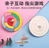 Peonza de madera pintable, en blanco liso, material creativo para manualidades de pintura DIY para niños, juguete de juego para jardín de infantes