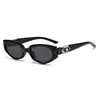 Gafas de Sol GM Retro Negras de Marco Pequeño Ojo de Gato 2026 para Mujer Cara Redonda Adelgazantes Protección UV de Alta Gama
