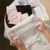 Bragas de Encaje Estilo Francés para Mujer, Entrepierna Antibacteriana de Seda sin Costuras, Calzones de Malla Hueca de Cintura Media para Mujer