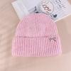 Gorro de lana con lazo dulce de Corea del Sur para mujer, gorro de lana para otoño e invierno, grande, combinable, cálido, con protección para las orejas, gorro de punto pequeño.