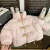 Nuevo producto estilo princesa versión coreana chaqueta acolchada para bebés niños y niñas ropa infantil chaqueta de algodón para niños engrosada cálida estilo corto