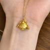 Pingente de Bolsa da Sorte Banhado a Ouro Vietnamita para Homens e Mulheres, Pingente de Bolsa da Sorte Estilo Chinês, Colar Versátil para DIY, Acessório de Corrente para Clavícula