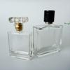 Botella de perfume portátil con atomizador de bayoneta de 50 ml, de alta gama, para mujer, de vidrio, con fondo grueso y pulido, vacía.