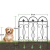 Valla pequeña de hierro forjado para jardín al aire libre, patio, villa, valla decorativa, parque, valla para perros