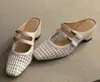 Zapatos Mocasín de Verano para Mujer Chuyuji con Aumento Interno de Altura, Sandalias Mary Jane Tejidas para Uso en Exteriores
