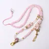 Nueva Cadena de Amuleto Budista Tailandés con Collar de Cristal Rosa, Longitud Ajustable, Hebilla Colgante Versátil para Mujer, Borla China
