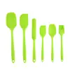 Set de Utensilios de Silicona para Hornear Más Vendidos Transfronterizos, Set Desmontable de 6 Piezas, Espátula de Grado Alimenticio para Cocina, Brocha para Crema, Set de Raspadores