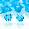 Cuentas sueltas de cristal de dos puntas con borde superior, de 4 mm, para manualidades, accesorios de joyería