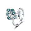 Nuevo anillo creativo de pavo real de esmalte que se abre, personalidad, moda, nicho, temperamento, animal retro, joyería de mano al por mayor