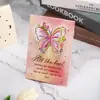 Tarjeta de Felicitación Mariposa Plegable Tridimensional, Tarjeta de Felicitación de Cumpleaños, Postal, Día de San Valentín, Día de San Valentín Chino, Tarjeta Rosa de Bendición de Agradecimiento