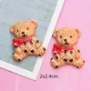 Parche de oso de dibujos animados color galleta accesorios de resina DIY pegamento de crema material para carcasa de teléfono móvil aretes accesorios para pasador de pelo