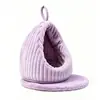 Nido para loro, casa para pájaros, hamaca cálida con estampado de tigre, adecuada para uso invernal, con forro adicional de felpa y material engrosado, casa para pájaros de invierno para pájaros pequeños