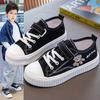 Zapatos de Lona Estilo Coreano para Niños, Transpirables de Verano Nuevos Modelos, Zapatos de Tela de Moda para Niñas, Tenis para Niños con Suelas Suaves, Zapatos de Moda para Niños