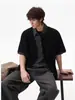 Camiseta de Manga Corta con Estampado Estilo Old Money Falsa de Dos Piezas para Hombres y Mujeres Verano Nueva Versátil Chaqueta Casual Camisa Holgada