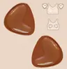Parche Triangular Autoadhesivo de Doble Cara para Pezones de Venta Caliente Transfronteriza, Almohadilla para Senos Gruesa Invisible, Inserto para Ropa Interior sin Costuras para Mujeres para Levantar Pechos Pequeños