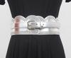 Cinturón para mujer vestido decoración ajustado a la cintura sello ancho para la cintura falda exterior a juego cintura elástica elástica cinturón retro para combinar con todo