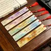 Marcadores de Livro Criativos em Pintura a Tinta Acrílica com Borlas, Estilo Clássico Chinês Exquisitos Marcadores de Leitura Atacado