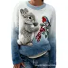 Nueva sudadera de franela para mujer con estampado digital 3D navideño, sitio web independiente transfronterizo Amazon, otoño/invierno 2026