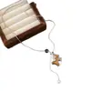Colar de Pérola de Pônei do Ano Zodiacal em Resina Aveludada, Corrente para Suéter Versátil de Luxo Discreto, Acessório de Pescoço em Camadas para Outono e Inverno Atacado