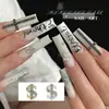 Joyería para Uñas de Lujo Accesible Transfronteriza DIY Símbolo de Moneda de Dólar Dorado y Plateado Diamante Brillante Incrustado Joyería de Diamante Estéreo Venta al por Mayor
