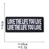 Parches bordados al por mayor transfronterizos, insignias bordadas rectangulares, parches decorativos en inglés para chaqueta de trabajo retro americana